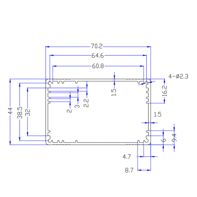70*44aluminum rectangular tubing junction box aluminum electronic project enclosure aluminium case diy,70*44aluminum rectangular tubing junction box aluminum electronic project enclosure aluminium case diy