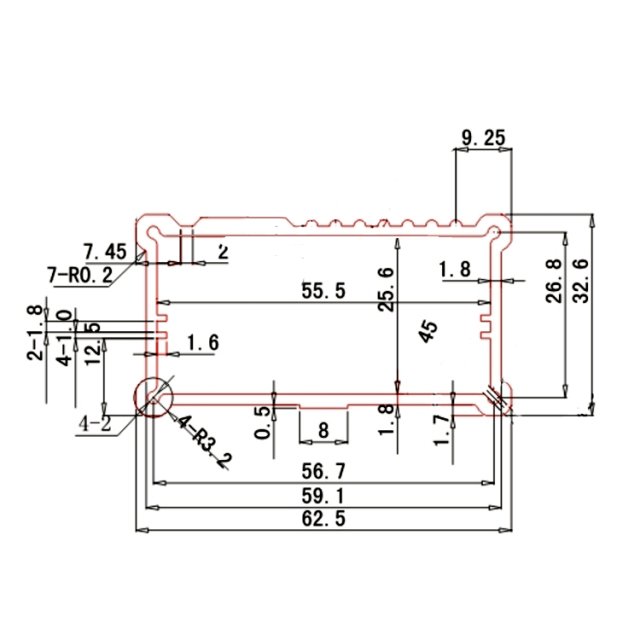 63*32.6Aluminum pcb project circuit box instrument enclosure case electronic diy,63*33Aluminum pcb project circuit box instrument enclosure case electronic diy
