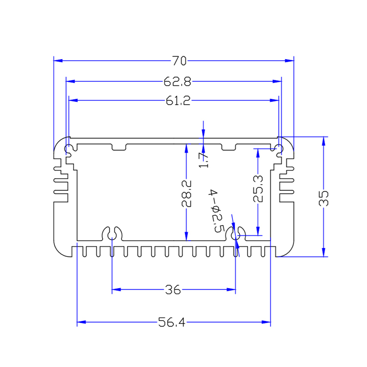 70*35aluminum project enclosure for portable power source,70*35aluminum project enclosure for portable power source