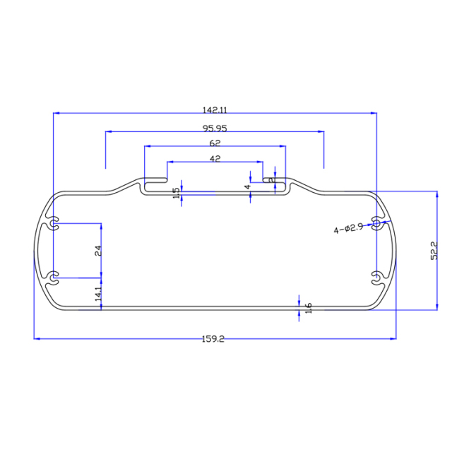 159*58custom amplifier electronic enclosure laser,China Foshan Aluminium Enclosure Manufacturer,159.5*59custom amplifier electronic enclosure laser,China Foshan Aluminium Enclosure Manufacturer