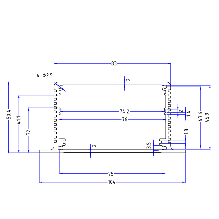 104*51China New products AL6063 T5, 6000 series Aluminum extrusion heat sink,104*51China New products AL6063 T5, 6000 series Aluminum extrusion heat sink