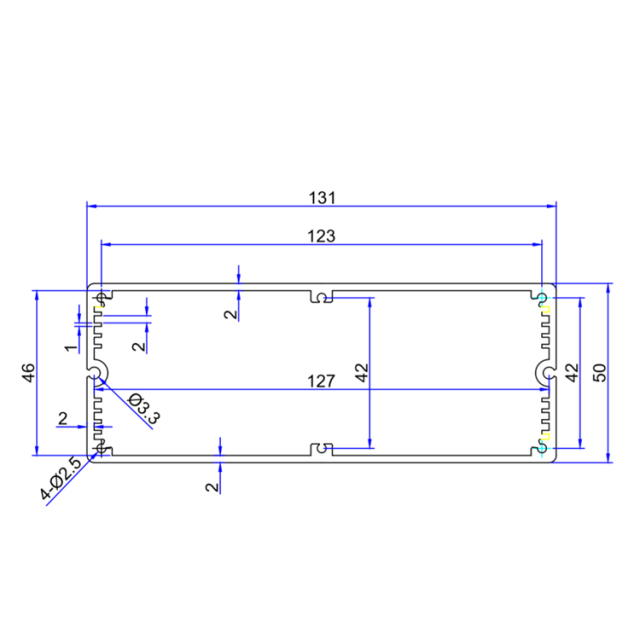 131*50CNC machining making customized precision aluminum enclosure,131*50CNC machining making customized precision aluminum enclosure