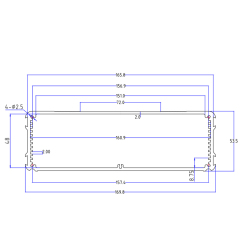 170*53.5 Custom precision CNC machining aluminum housing Heatsink,170*54Custom precision CNC machining aluminum housing Heatsink
