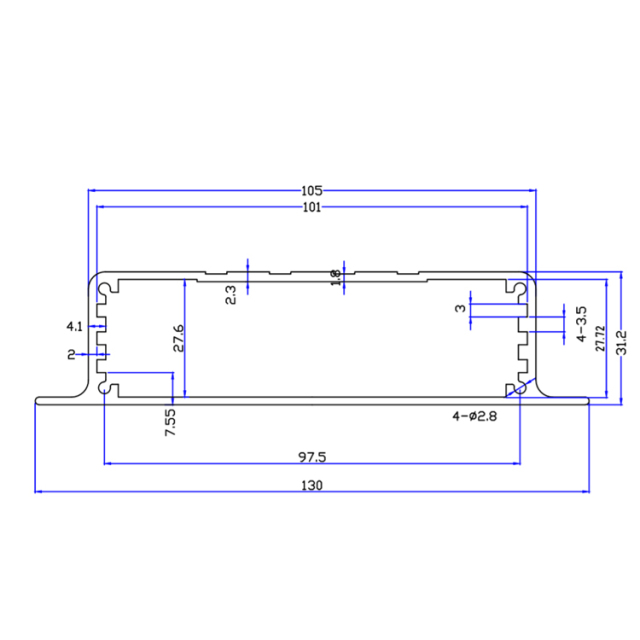 131*31cnc maching aluminum enclosure for telecommunication or electronic instrument,131*31cnc maching aluminum enclosure for telecommunication or electronic instrument