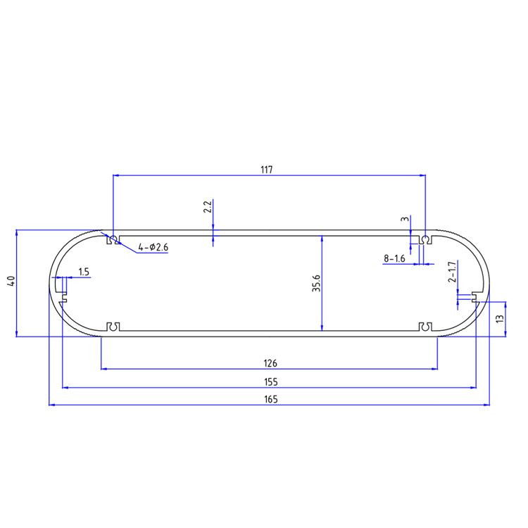 165*40Custom Extruded aluminum enclosure electrical power PCB case pedal amplifi box,165*40Custom Extruded aluminum enclosure electrical power PCB case pedal amplifi box