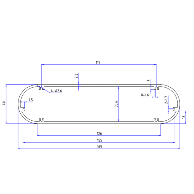 165*40Custom Extruded aluminum enclosure electrical power PCB case pedal amplifi box,165*40Custom Extruded aluminum enclosure electrical power PCB case pedal amplifi box