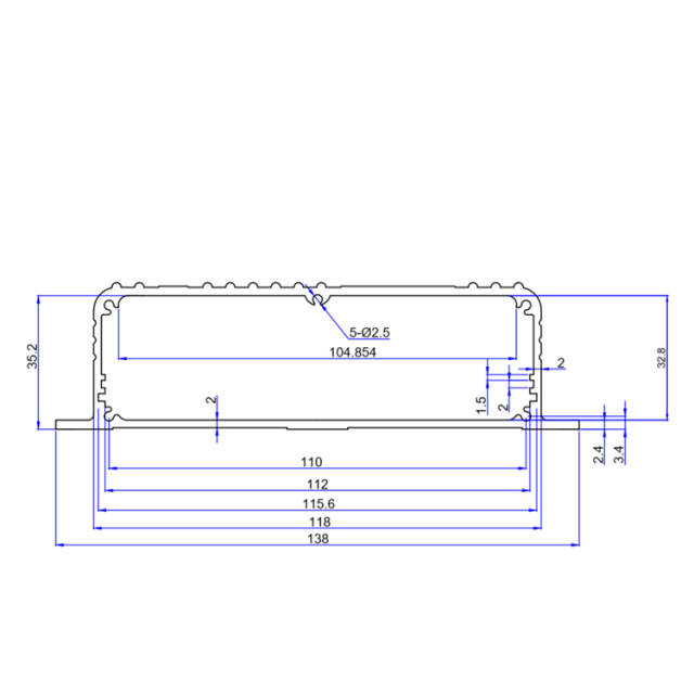 138*39Complete specification customized extrusion aluminum profile electronics device housing for project and industry,138*39Complete specification customized extrusion aluminum profile electronics device housing for project and industry