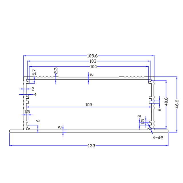 133*46Color anodized extruded aluminum case for electronic,133*46Color anodized extruded aluminum case for electronic