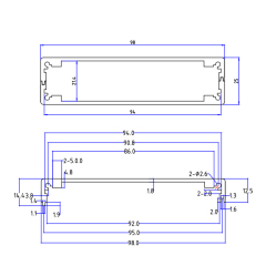 98*25aluminium case diy electronic project enclosure junction box aluminum for Circuit board,98*25aluminium case diy electronic project enclosure junction box aluminum for Circuit board