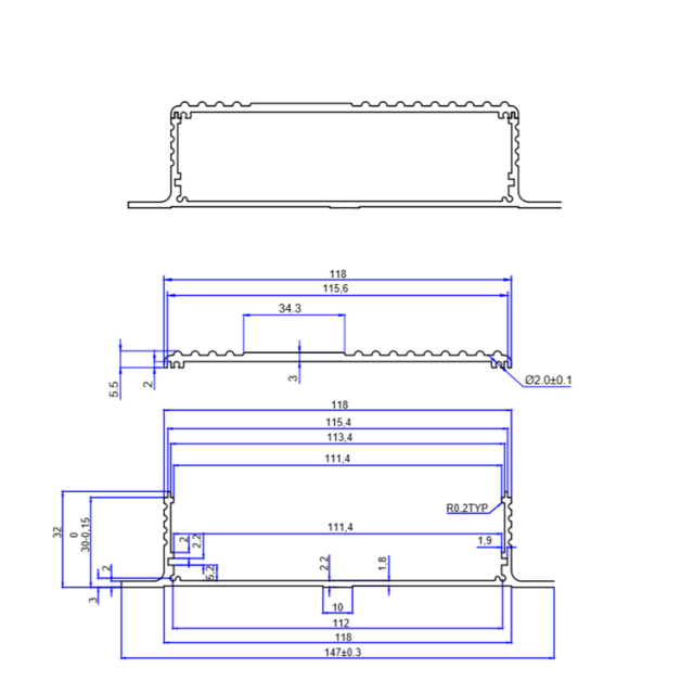 147*36Aluminum enclosure for PCB POWER shell electric project box,147*36Aluminum enclosure for PCB POWER shell electric project box
