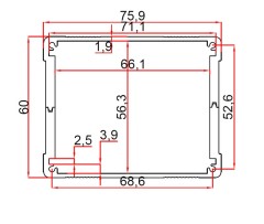 76*60aluminum extruded enclosure electronics switch box for pcb,76*62aluminum extruded enclosure electronics switch box for pcb