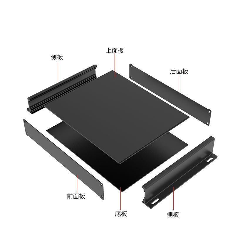 Aluminum Instrument Equipment Chassis Enclosure 292*45-205 mm,AL6063 Industrial Aluminum Enclosure: IP54 & EMI Shielding Case