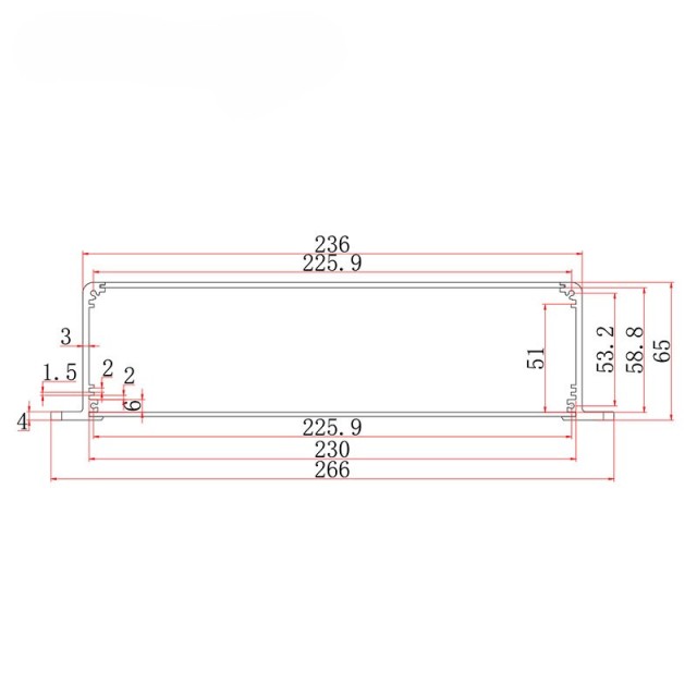 266*65*235mm Industrial Aluminum Enclosure – IP54 Waterproof Case for 5G/Military,266x65x235mm Aluminum Enclosure - Industrial Metal Instrument Case