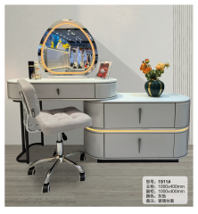 Light Luxury Dressing Table With Drawers-Makeup Vanity Storage Cabinet And Mordern Make Up Vinity Table With Mirror And Stool