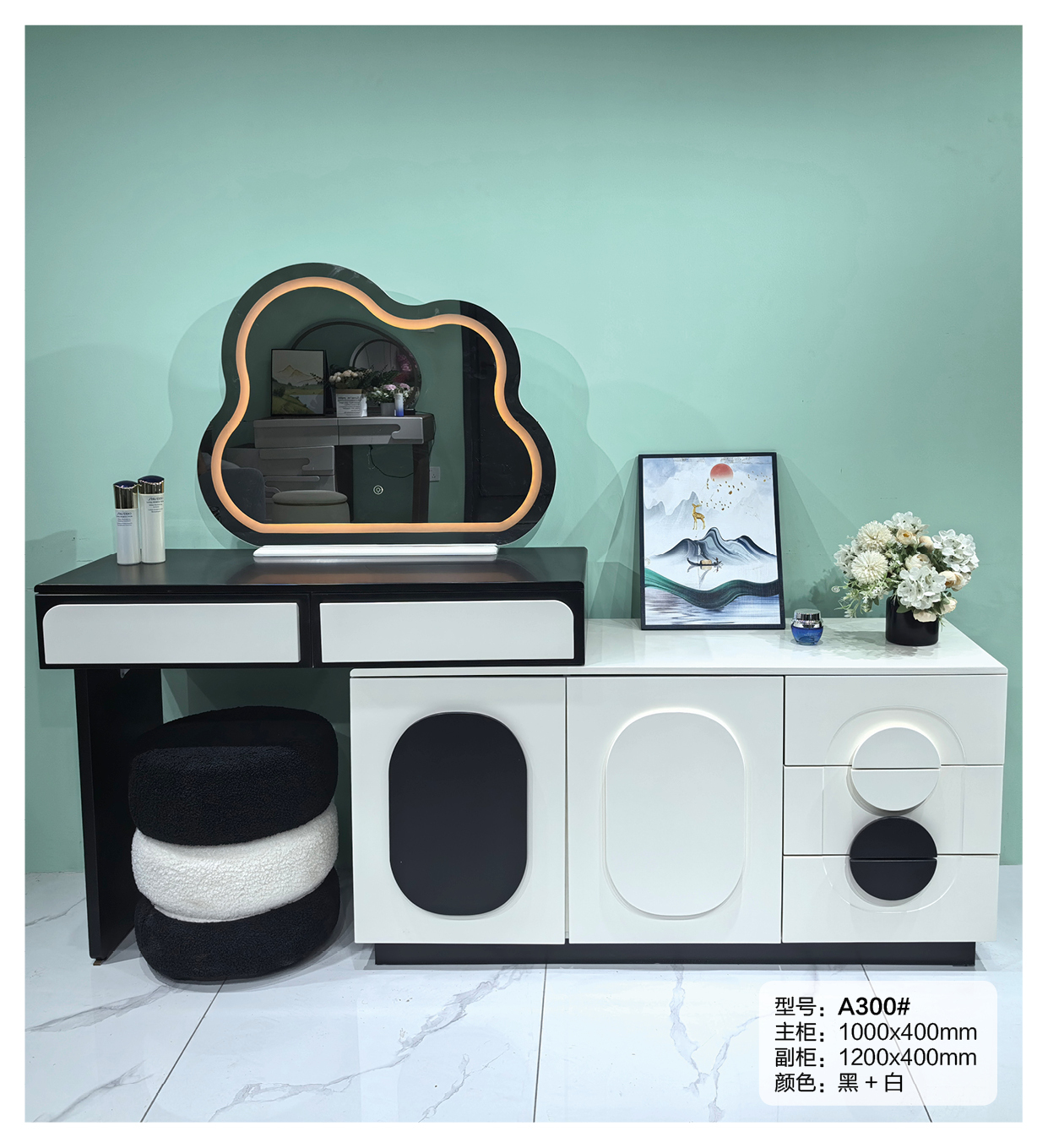 Wholesale Modern Dressing Table With Drawers-Makeup Vanity Storage Cabinet And Mordern Make Up Vinity Table With Mirror And Stool