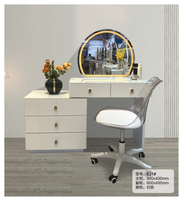 Simple Dressing Table With Drawers-Makeup Vanity Storage Cabinet And Mordern Make Up Vinity Table with Mirror And Stool