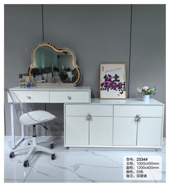 Light Luxury Dressing Table With Drawers-Makeup Vanity Storage Cabinet and Mordern Make Up Vinity Table With Mirror And Stool 2334