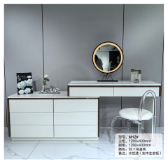 Simple Dressing Table With Drawers-Makeup Vanity Storage Cabinet And Mordern Make Up Vinity Table with Mirror And Stool M12
