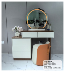 Simple Dressing Table With Drawers-Makeup Vanity Storage Cabinet And Mordern Make Up Vinity Table with Mirror And Stool M15