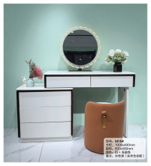 Simple Dressing Table With Drawers-Makeup Vanity Storage Cabinet And Mordern Make Up Vinity Table with Mirror And Stool M16
