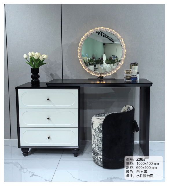 Simple Dressing Table With Drawers-Makeup Vanity Storage Cabinet And Mordern Make Up Vinity Table with Mirror And Stool Z06