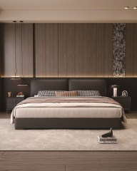 Modern Style Double Beds Wooden Queen Bed Frame Luxury Bed Multi-functional Storage Compartments Storage Lockers Bed 605