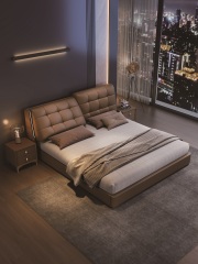 Modern Style Double Beds Wooden Queen Bed Frame Luxury Bed Multi-functional Storage Compartments Storage Lockers Bed 809