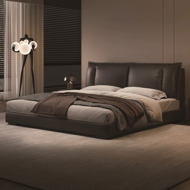 Modern Style Double Beds Wooden Queen Bed Frame Luxury Bed Multi-functional Storage Compartments Storage Lockers Bed 602