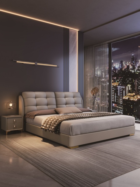 Modern Style Double Beds Wooden Queen Bed Frame Luxury Bed Multi-functional Storage Compartments Storage Lockers Bed 808