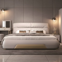 Modern Style Double Beds Wooden Queen Bed  Luxury Bed 6661