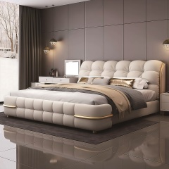 Modern Style Double Beds Wooden Queen Bed  Luxury Bed 6662