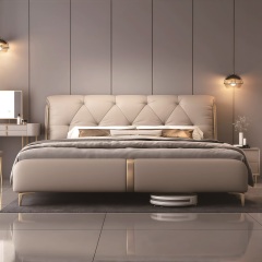 Modern Style Double Beds Wooden Queen Bed  Luxury Bed 6665