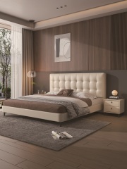 Modern Style Double Beds Wooden Queen Bed  Luxury Bed 801