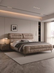 Modern Style Double Beds Wooden Queen Bed  802