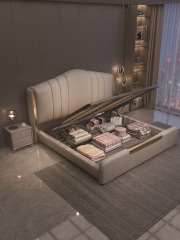 Modern Style Double Beds Wooden Queen Bed  902