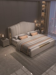 Modern Style Double Beds Wooden Queen Bed  902