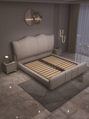 Modern Style Double Beds Wooden Queen Bed  906