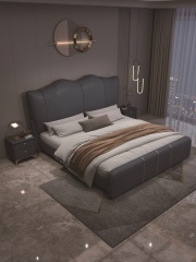 Modern Style Double Beds Wooden Queen Bed  906