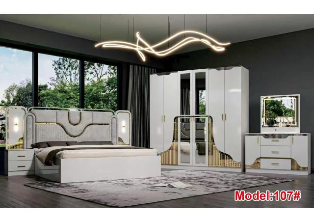 Modern King Size Bedroom Set Nordic Style Comfortable Bedroom Furniture Set Luxury king Size Bed Classic 107