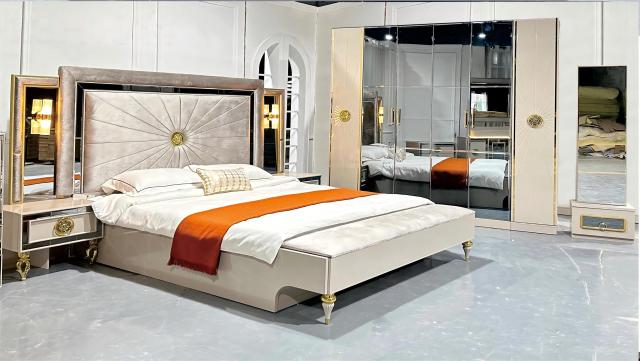 Modern Turkish King Size Bedroom Set Nordic Style Comfortable Bedroom Furniture Set Luxury king Size Bed Classic 114