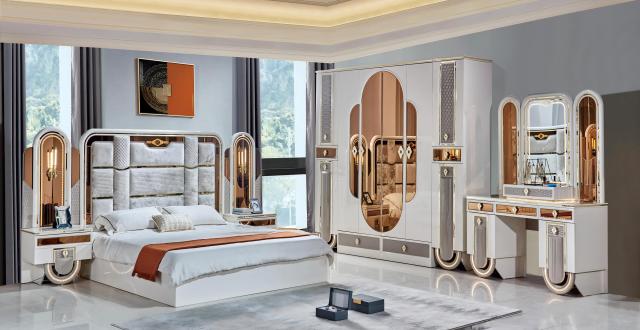 Modern King Size Bedroom Set Nordic Style Comfortable Bedroom Furniture Set Luxury king Size Bed Classic 121