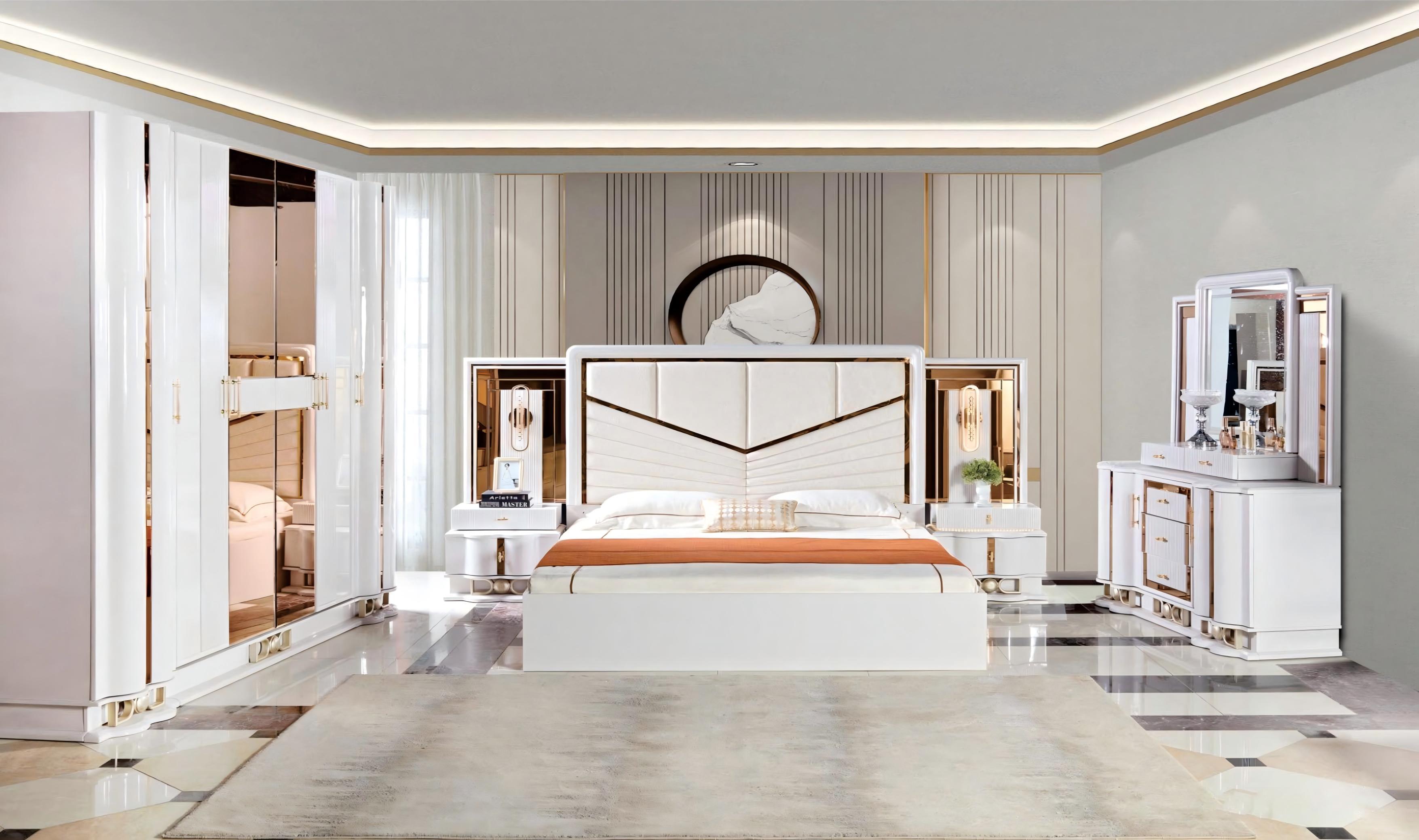 Modern King Size Bedroom Set Nordic Style Comfortable Bedroom Furniture Set Luxury king Size Bed Classic 122