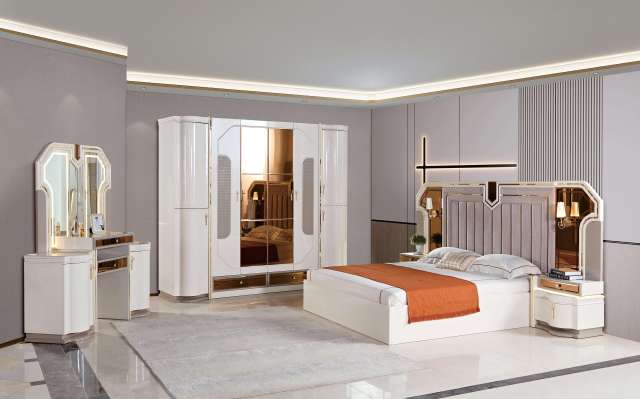 Modern King Size Bedroom Set Nordic Style Comfortable Bedroom Furniture Set Luxury king Size Bed Classic 124