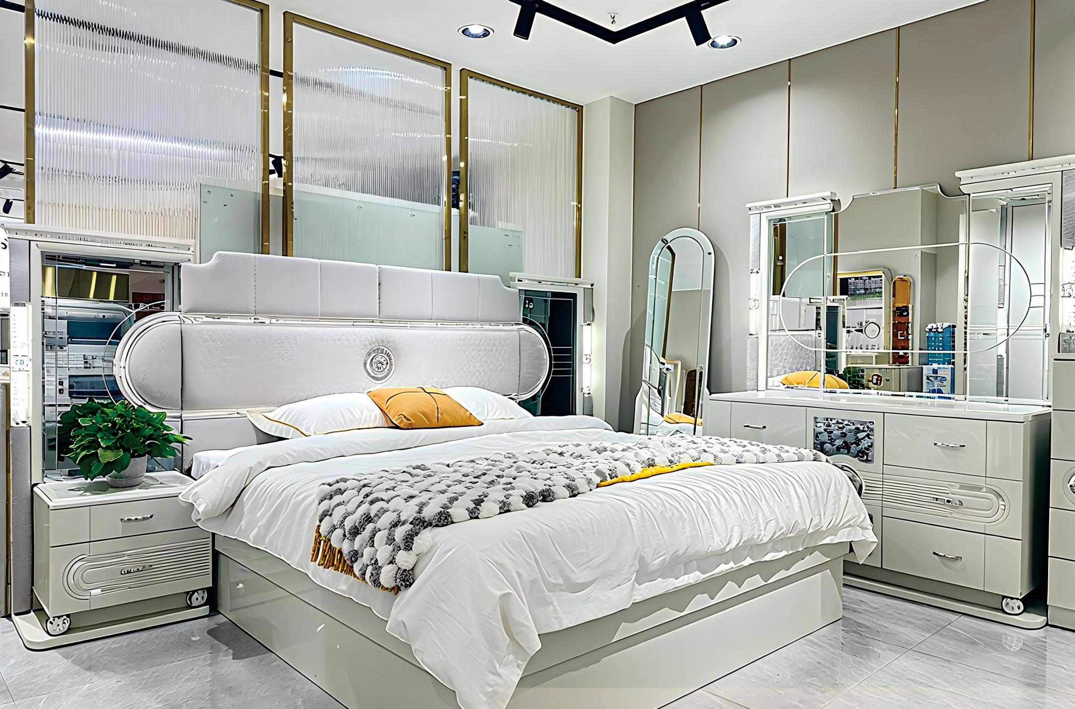 Modern King Size Bedroom Set Nordic Style Comfortable Bedroom Furniture Set Luxury king Size Bed Classic 133