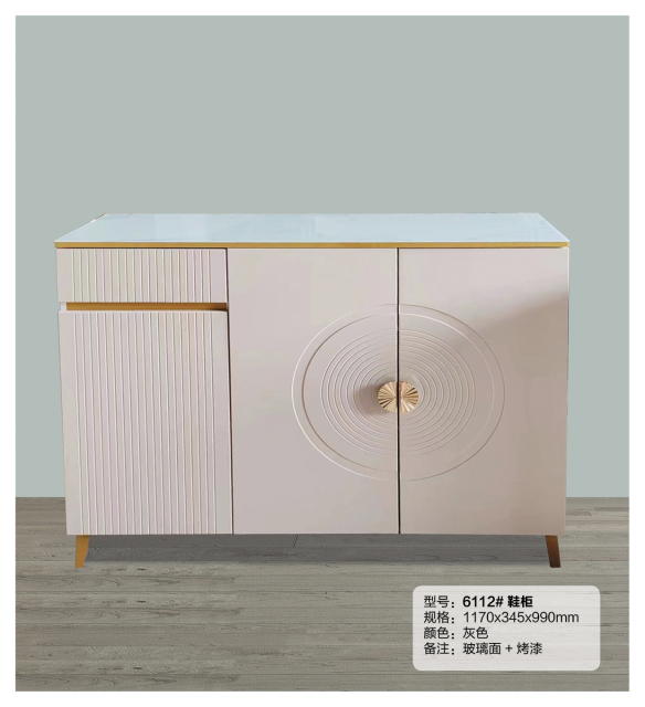 Simple Shoe Cabinet Mordern Entryway Storage Shoe Rack 6112