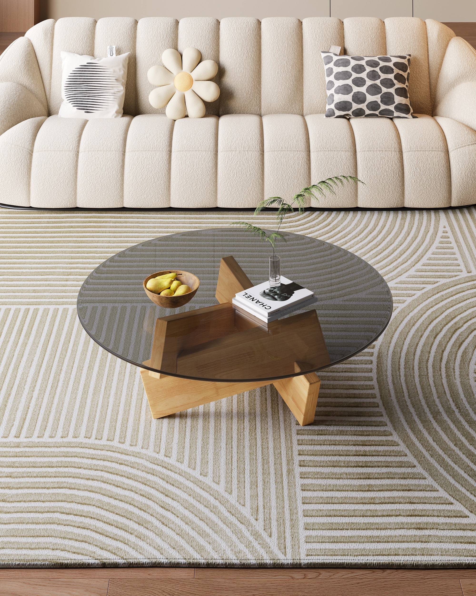 Mid-Century Solid Wood Minimalist Coffee Table 031 032 033