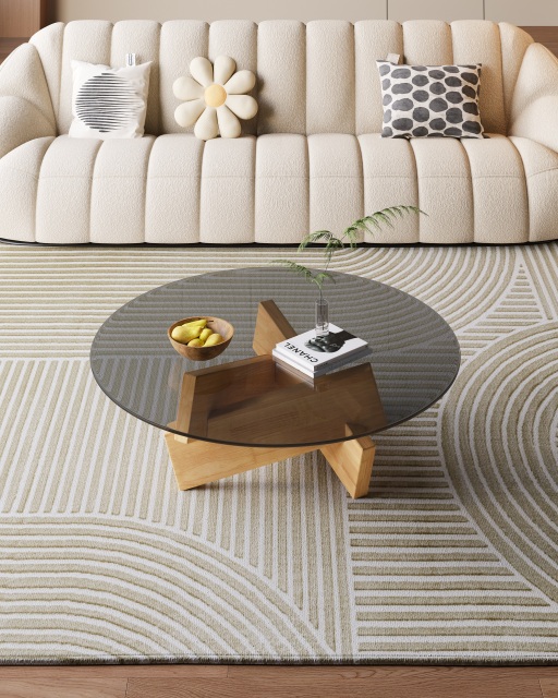 Mid-Century Solid Wood Minimalist Coffee Table 031 032 033