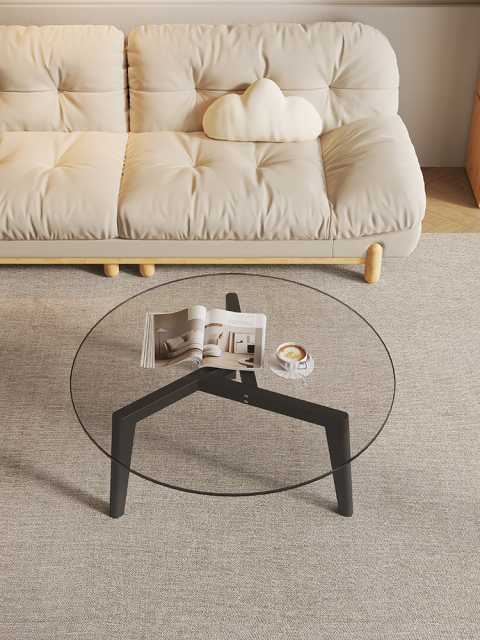 Acrylic  Solid Wood Modern Style Butterfly Coffee Table