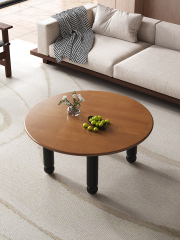 Mid-Century Style Nordic Solid Rubberwood Wood Coffee Table 33