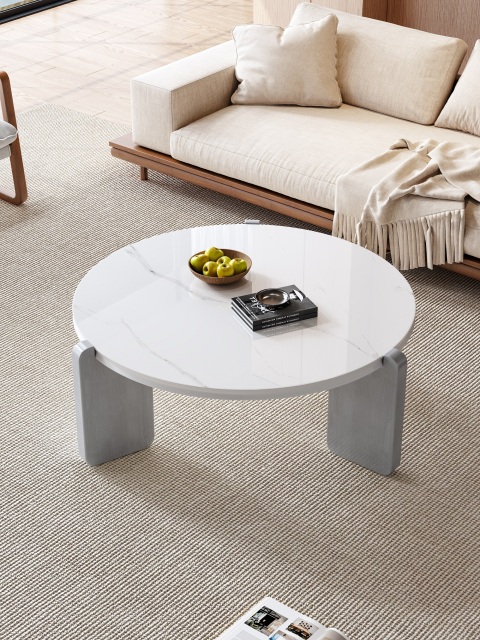 Mid-Century Style Multi-Ply Wood Tempered Glass Table 055